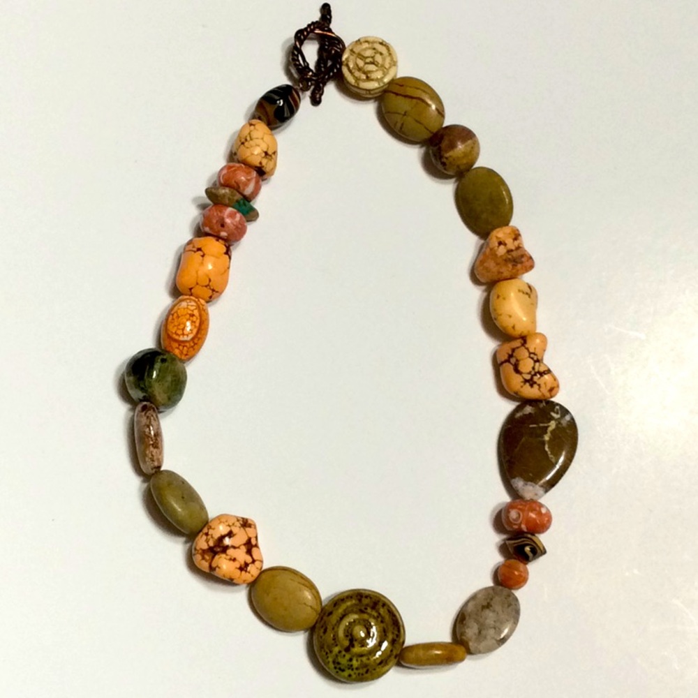 Hand Strung Beautiful Stone Necklace